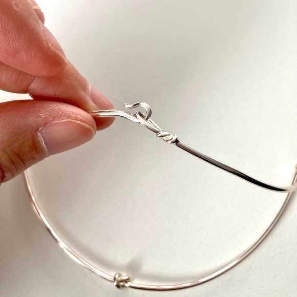 Stella & Dot Simple Knot Collar Necklace - Silver - Picture 6 of 7